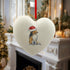 Sheltie in Santa Hat Christmas Heart Bauble